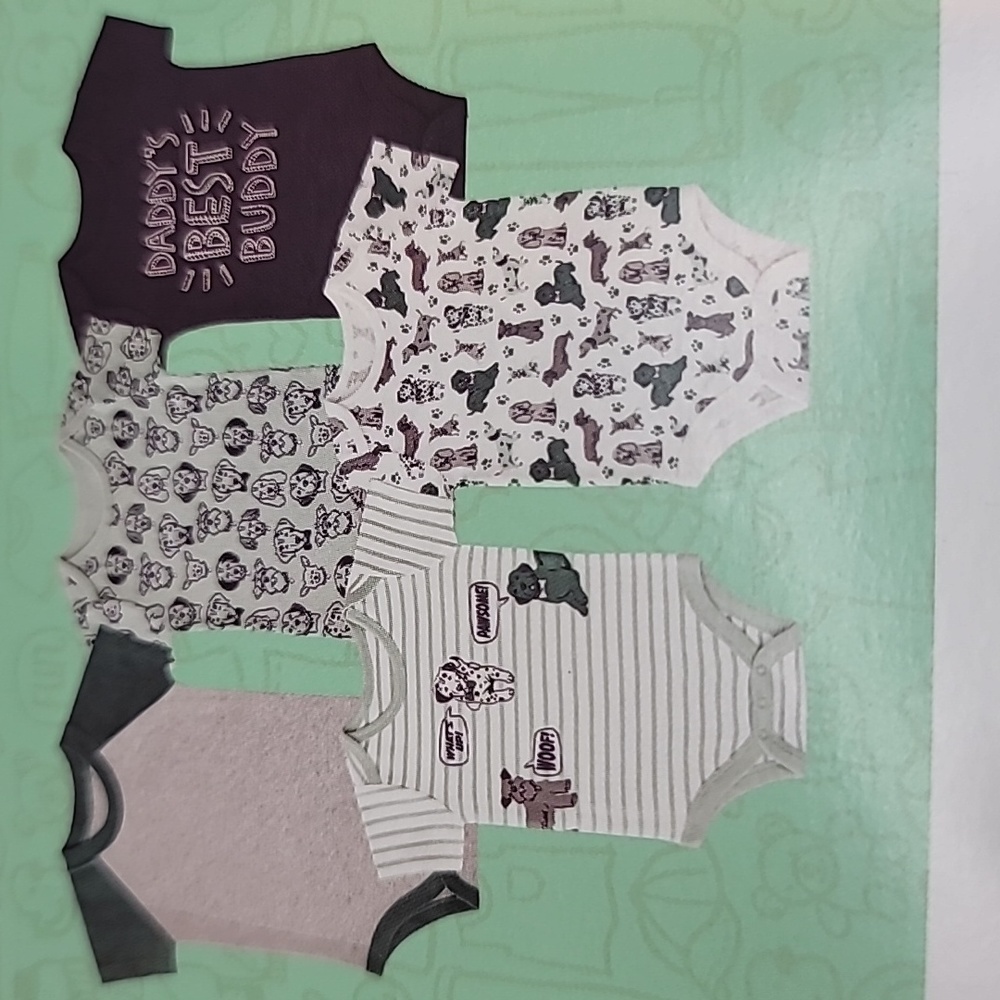Member's Mark Boys' 5 Pack Bodysuit Set Tag Free Comfort Snap Closure Newborn